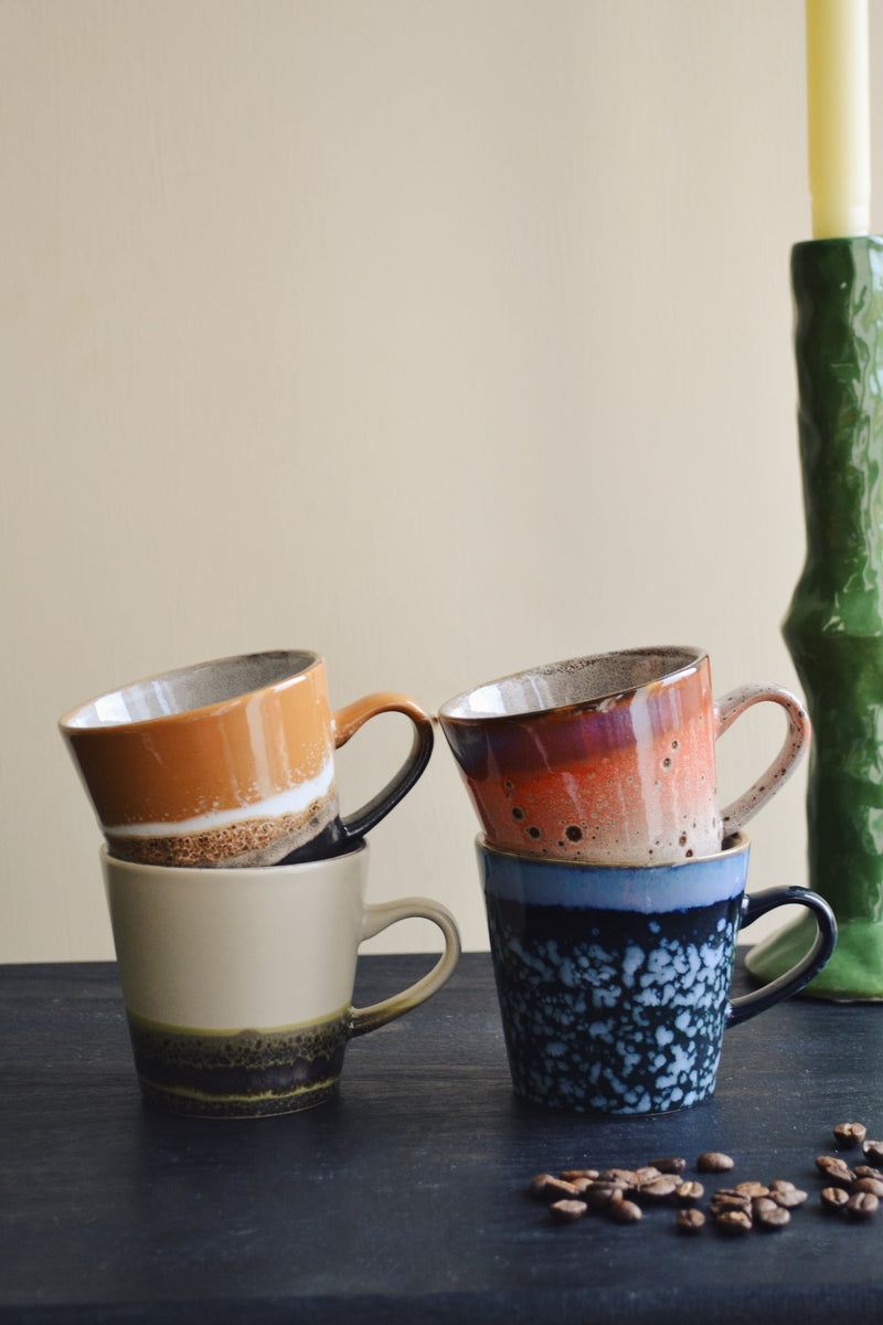HKliving ® | Set of Four Ceramic Americano Mugs - Pegasus