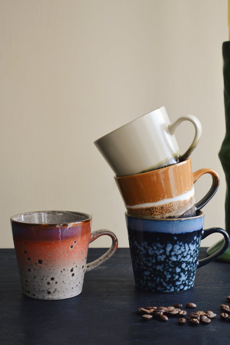HKliving ® | Set of Four Ceramic Americano Mugs - Pegasus
