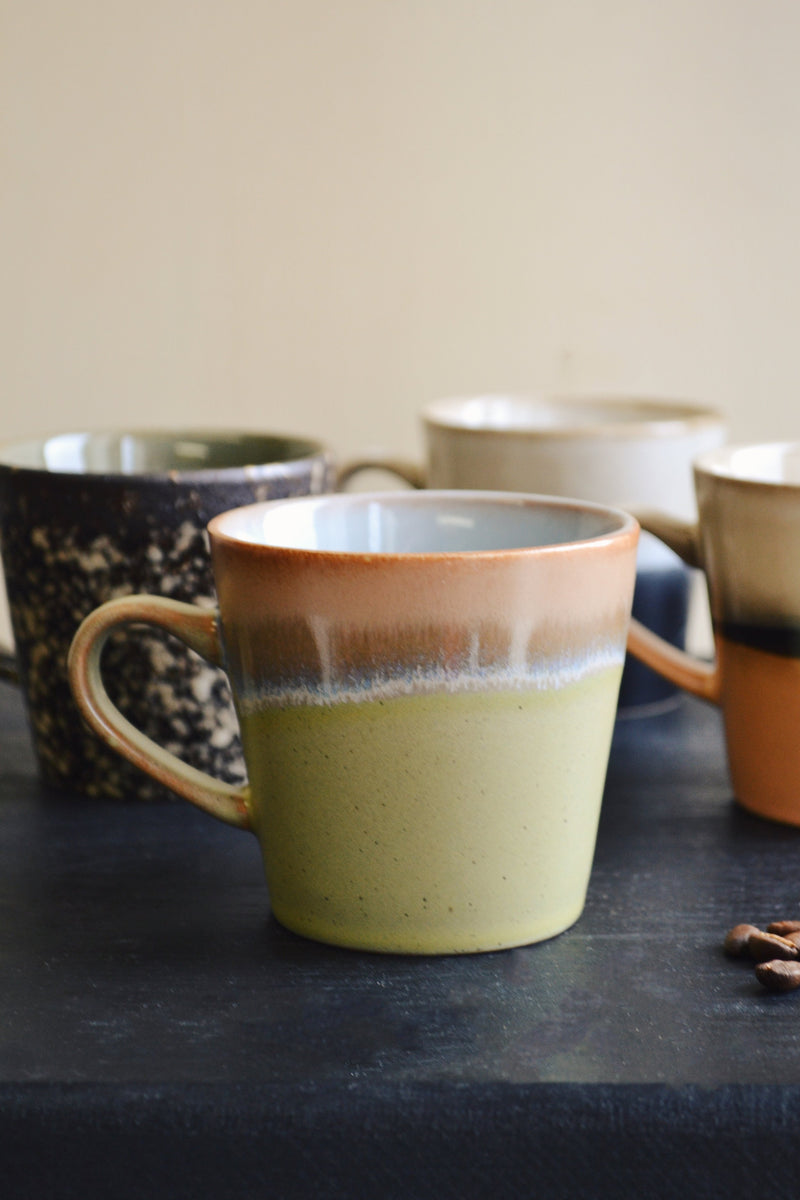 HKliving ® | Set of Four Ceramic Americano Mugs - Desert