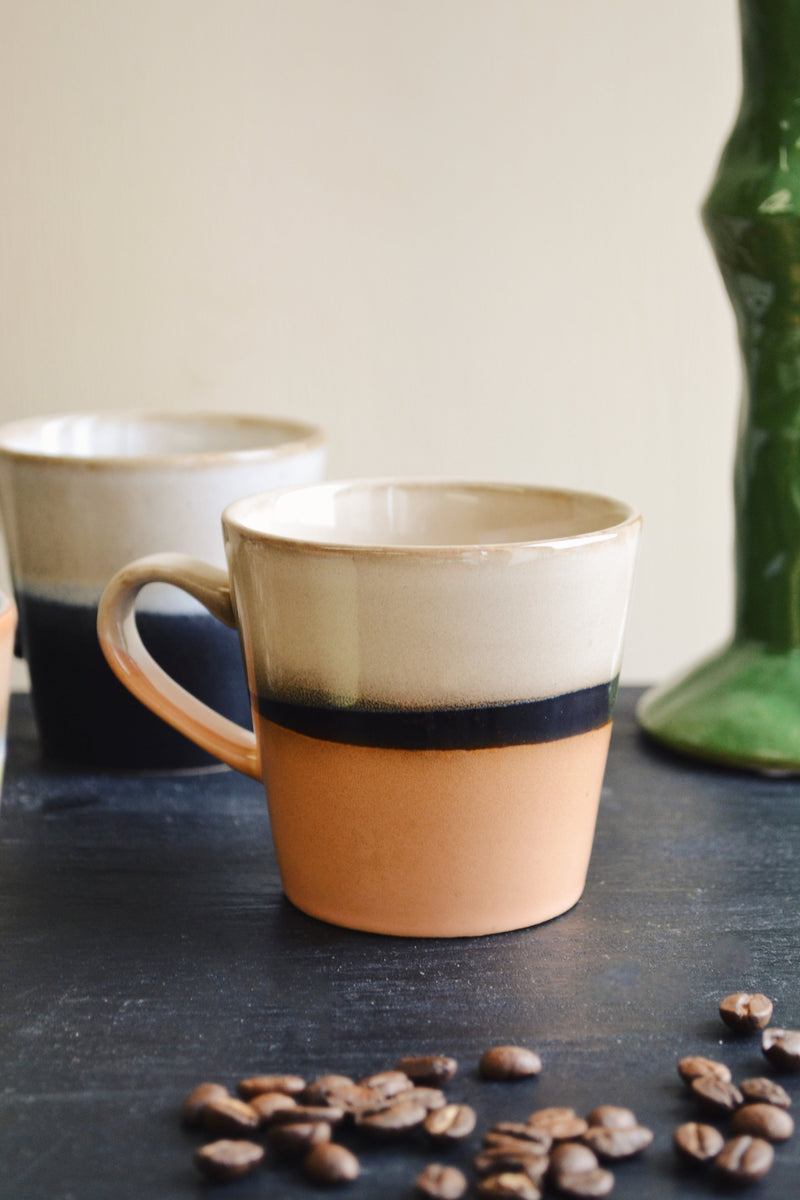 HKliving ® | Set of Four Ceramic Americano Mugs - Desert