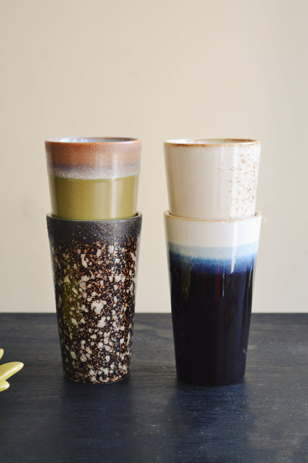 HKliving ® | Set of Four Latte Mugs - Forest