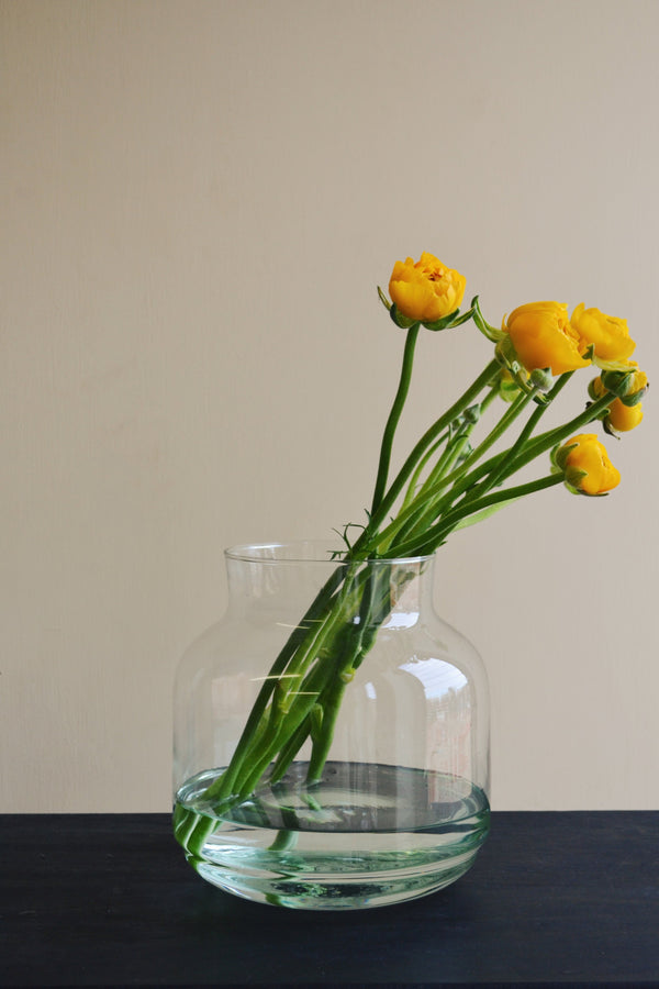 Clear Recycled Glass Tall Vase