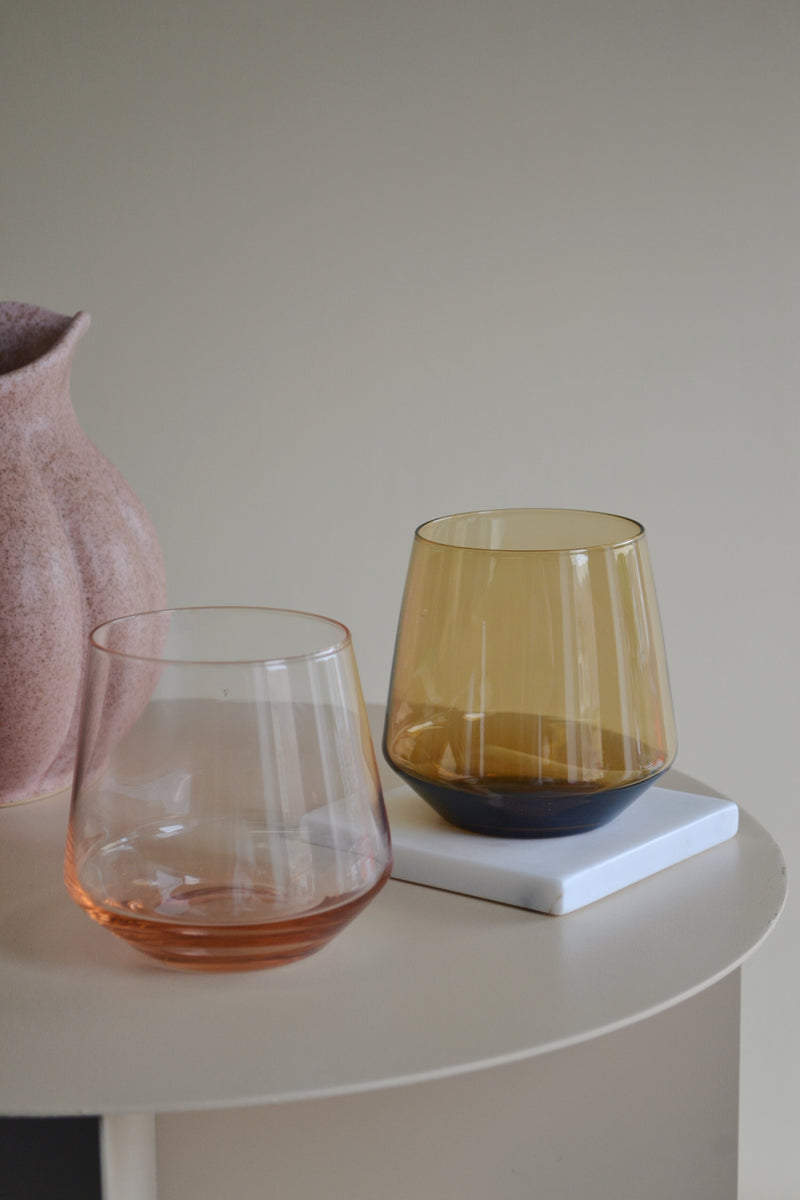 Rosy Drinking Glass - Two Colours Available