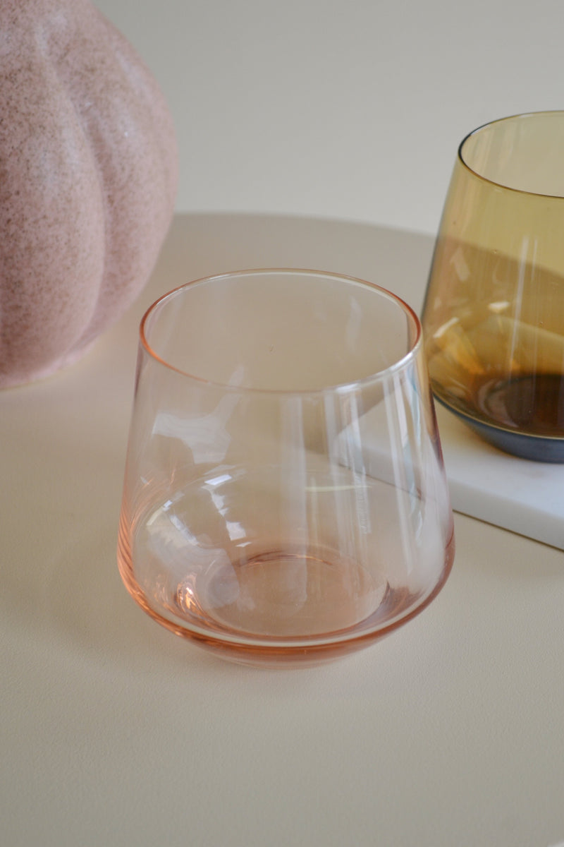 Rosy Drinking Glass - Two Colours Available