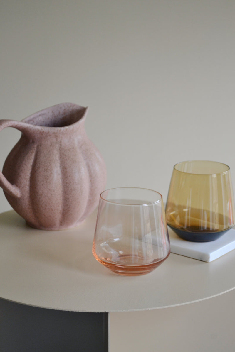 Rosy Drinking Glass - Two Colours Available