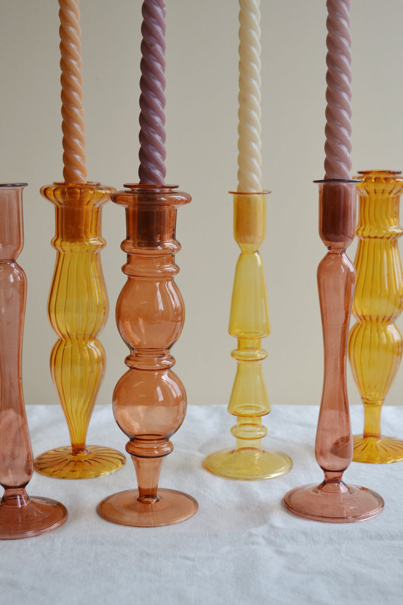 Terracotta Glass Candle Holder