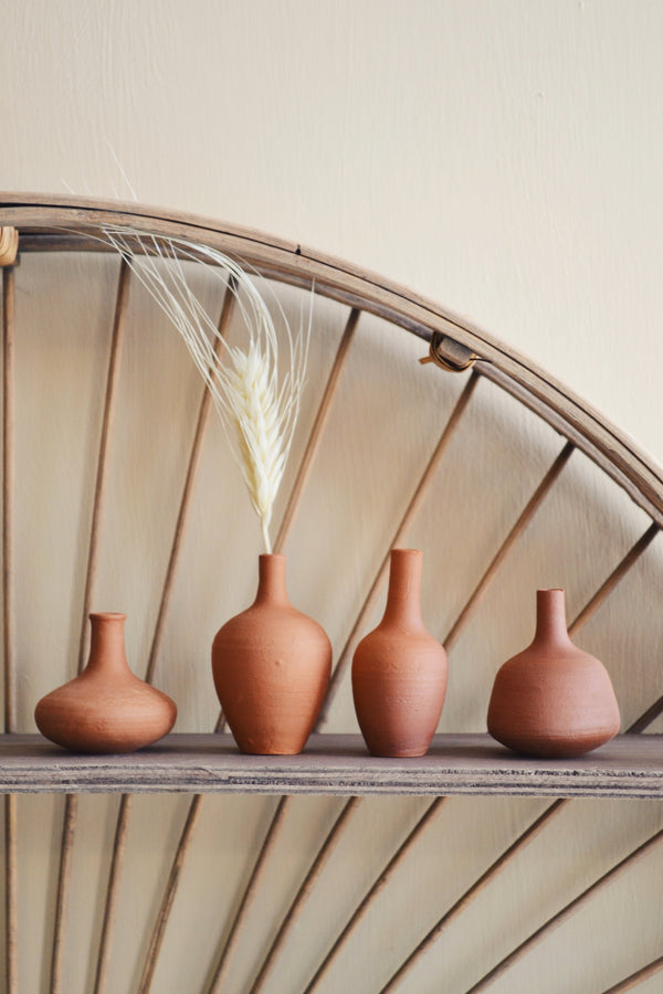 Set of Four Mini Terracotta Vases - Collection one