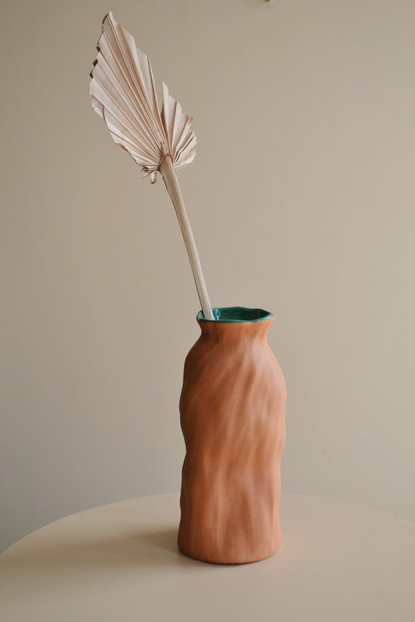 Terracotta Swirl Vase