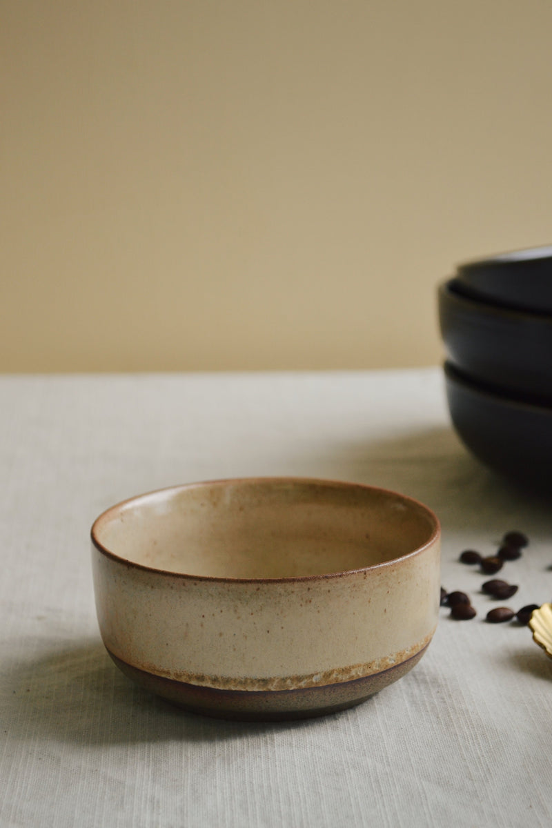 Natural Glazed Small Stoneware Bowl