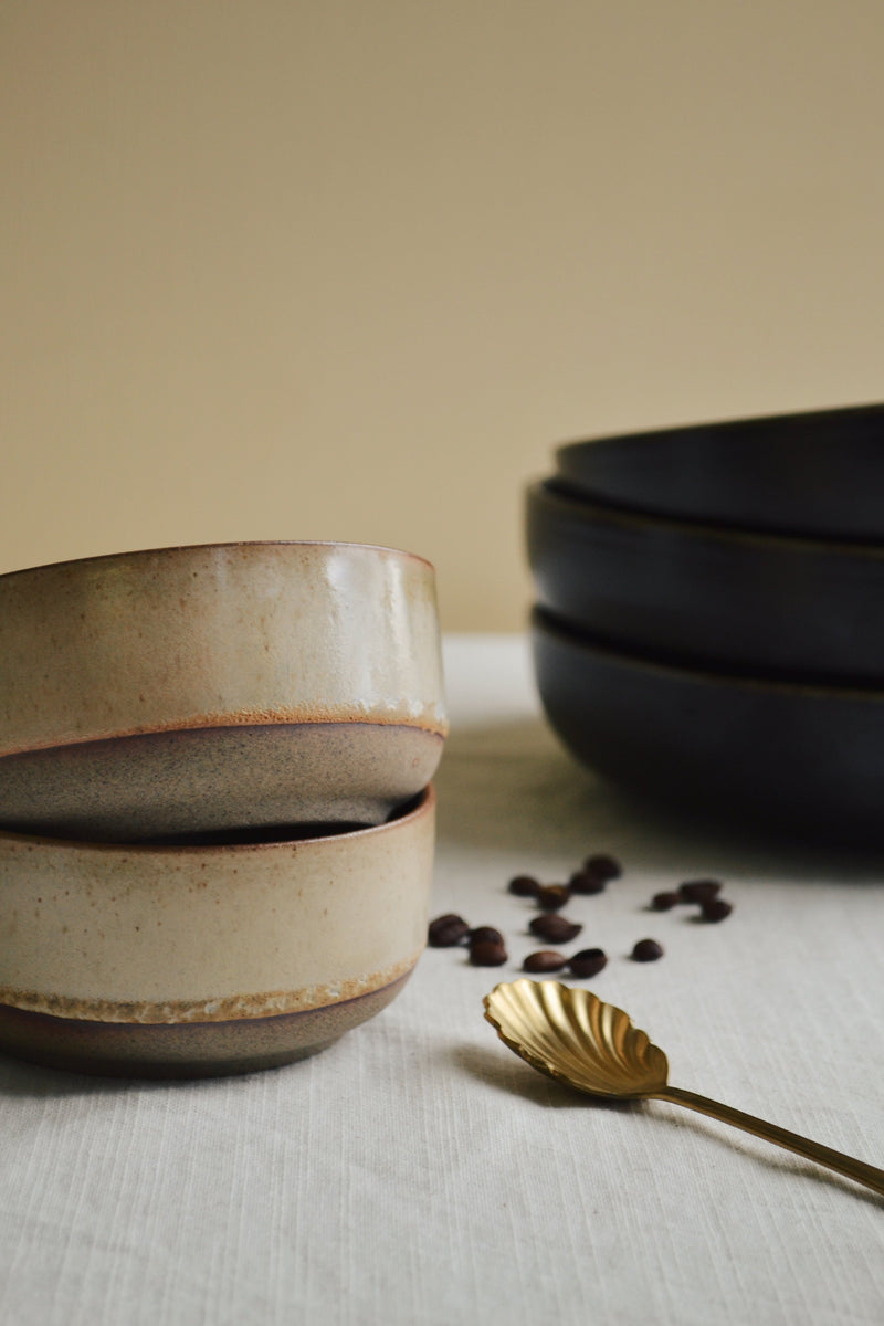 Natural Glazed Small Stoneware Bowl