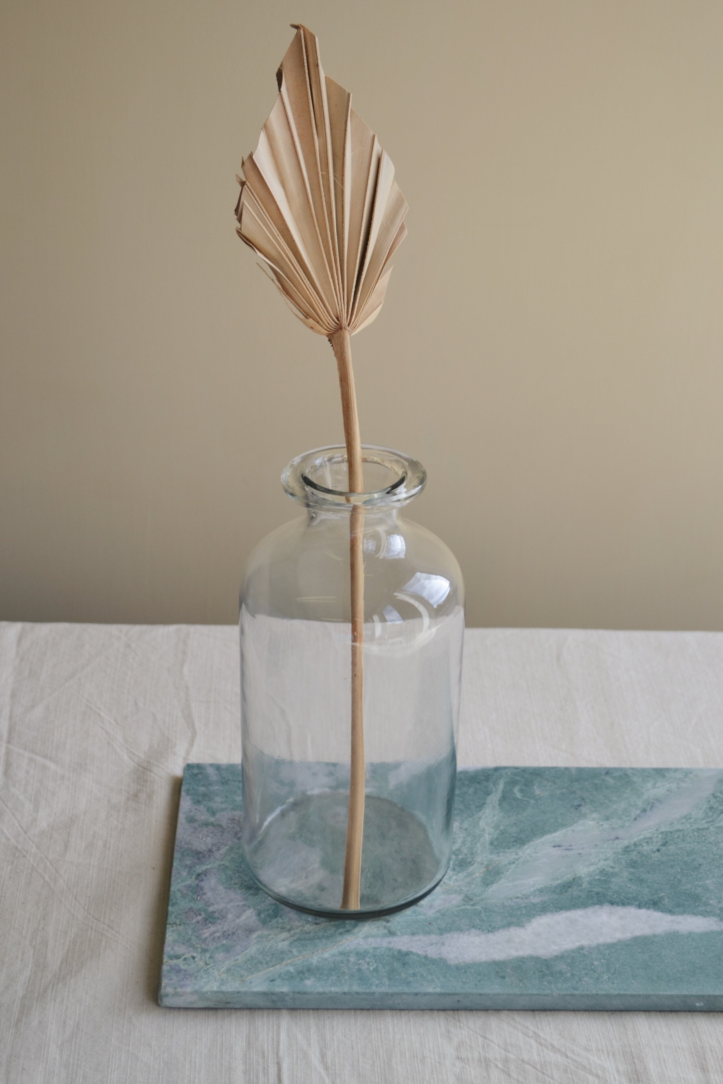 Clearwell Large Recycled Glass Vase Spicer and Wood