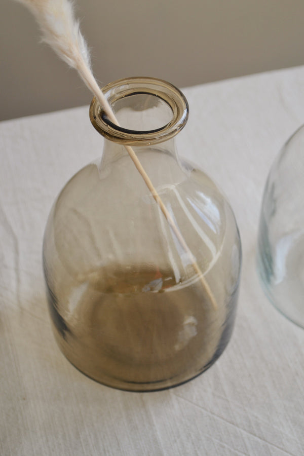 Clearwell Recycled Glass Bottle Vase - Two Colours Available