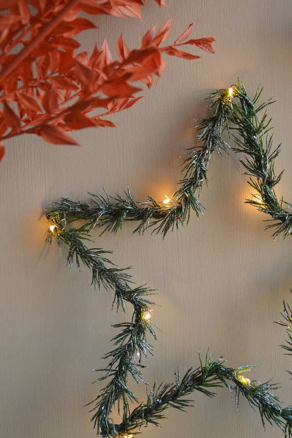 Glitter Star Wreaths with Lights - Two Sizes Available