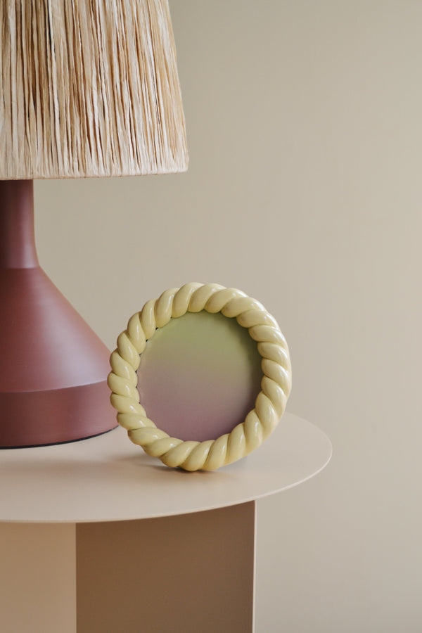 Twisted Round Photo Frame - Yellow
