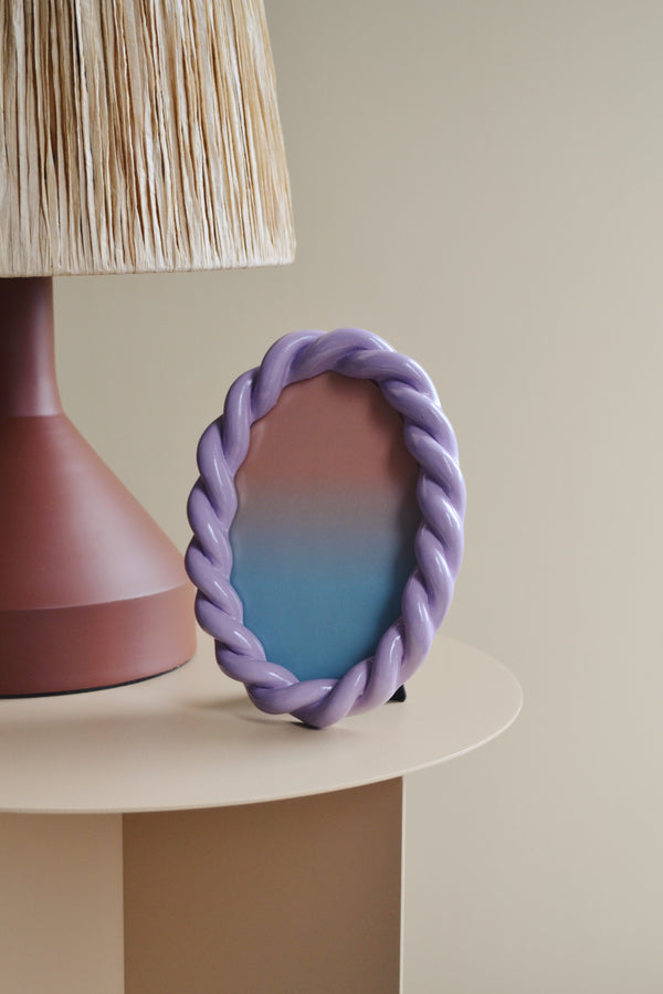 Twisted Oval Photo Frame - Purple