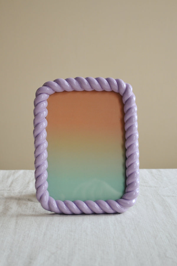 Twisted Rectangular Photo Frame - Purple