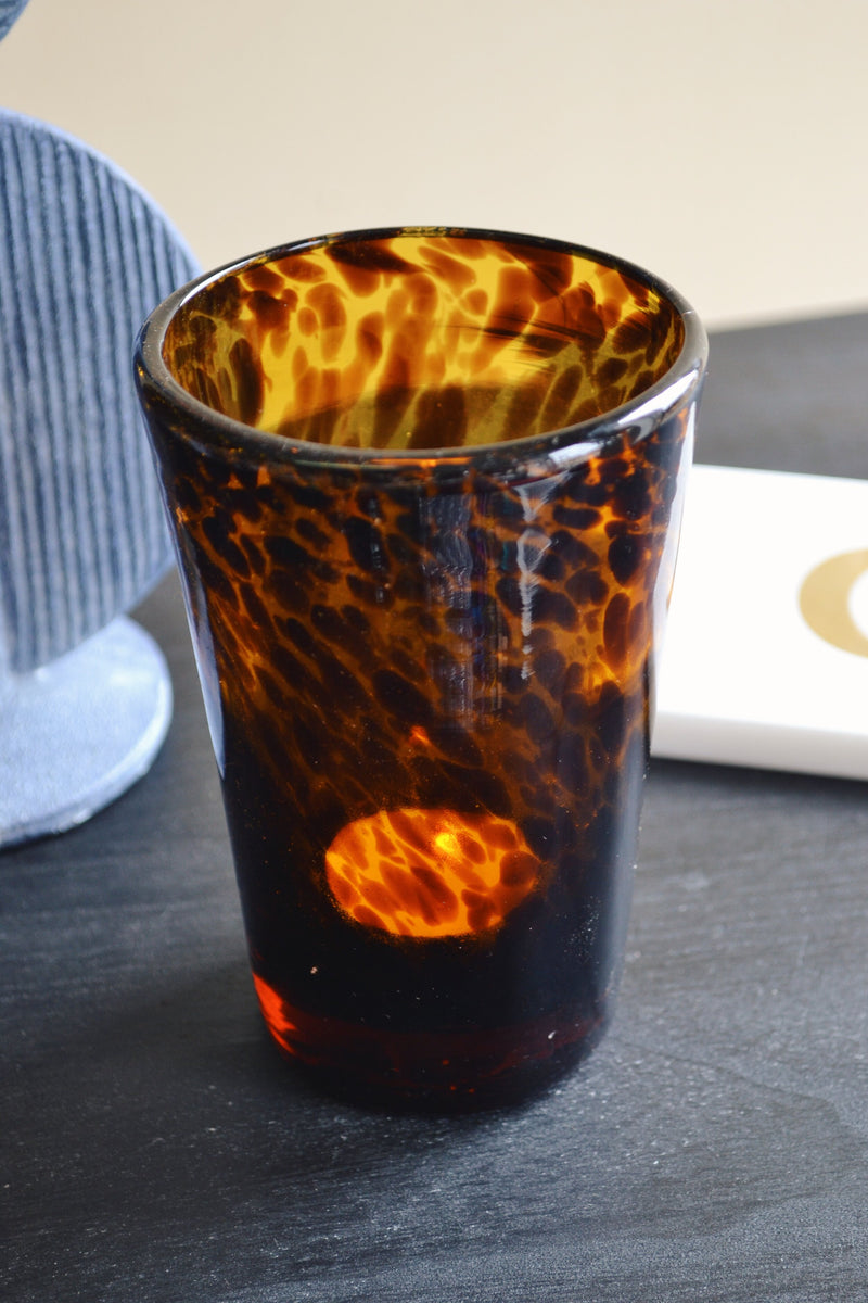 Amber Tortoiseshell Tea Light Holder
