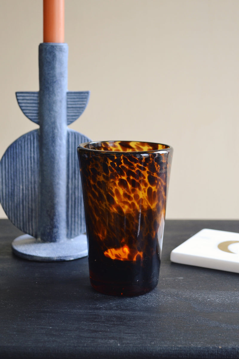 Amber Tortoiseshell Tea Light Holder