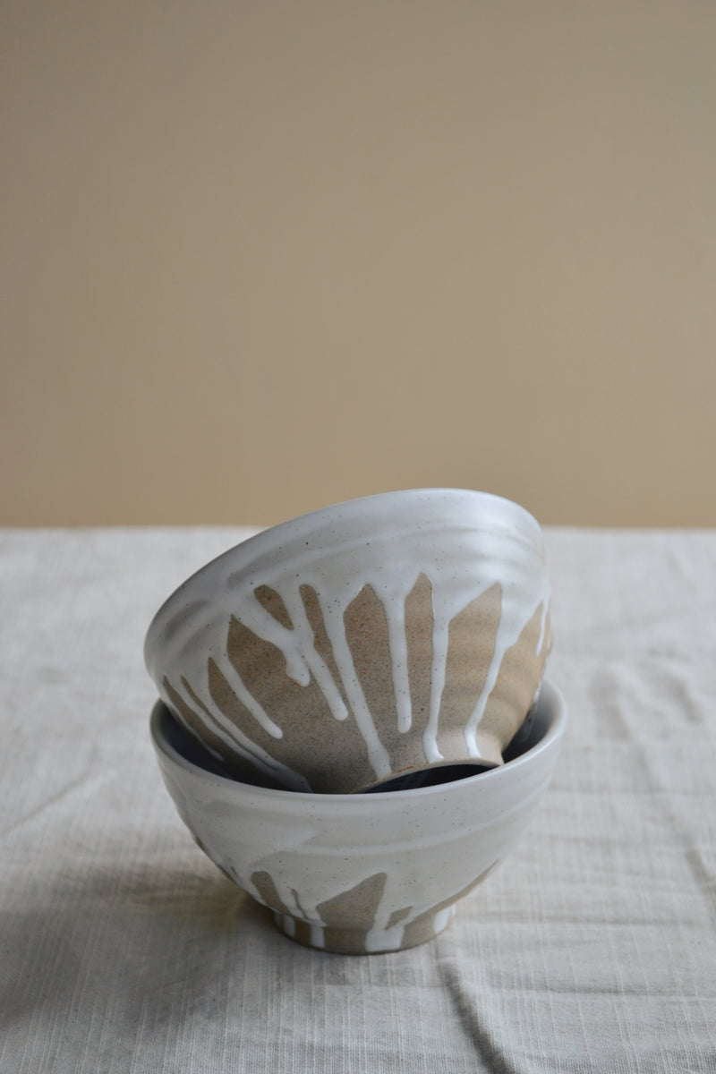 Stoneware Handpainted Drip Bowl