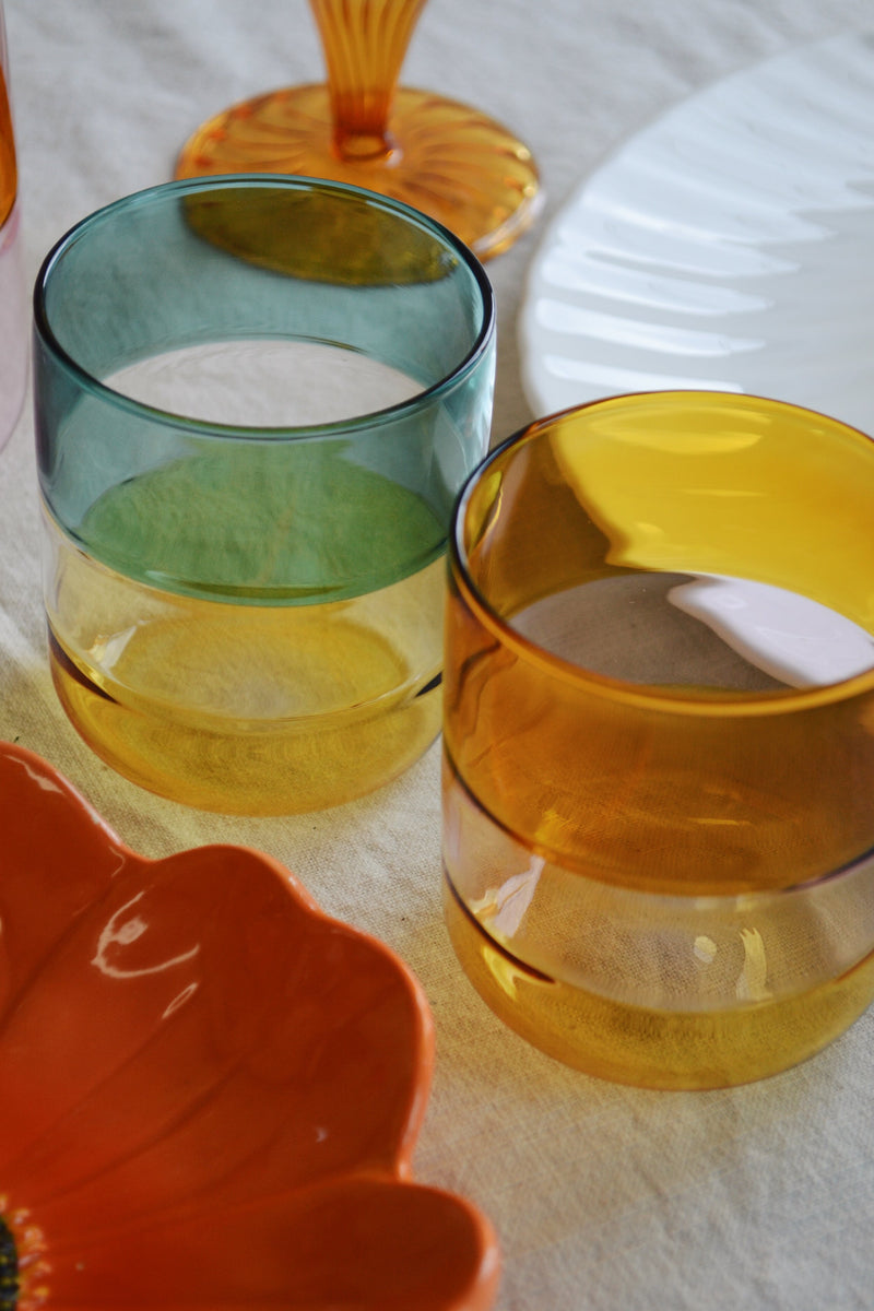 Set of Two Coloured Glasses