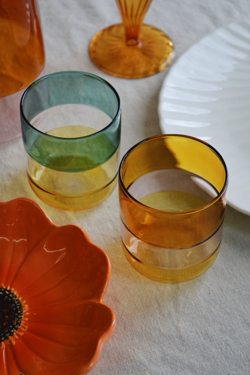 Set of Two Coloured Glasses