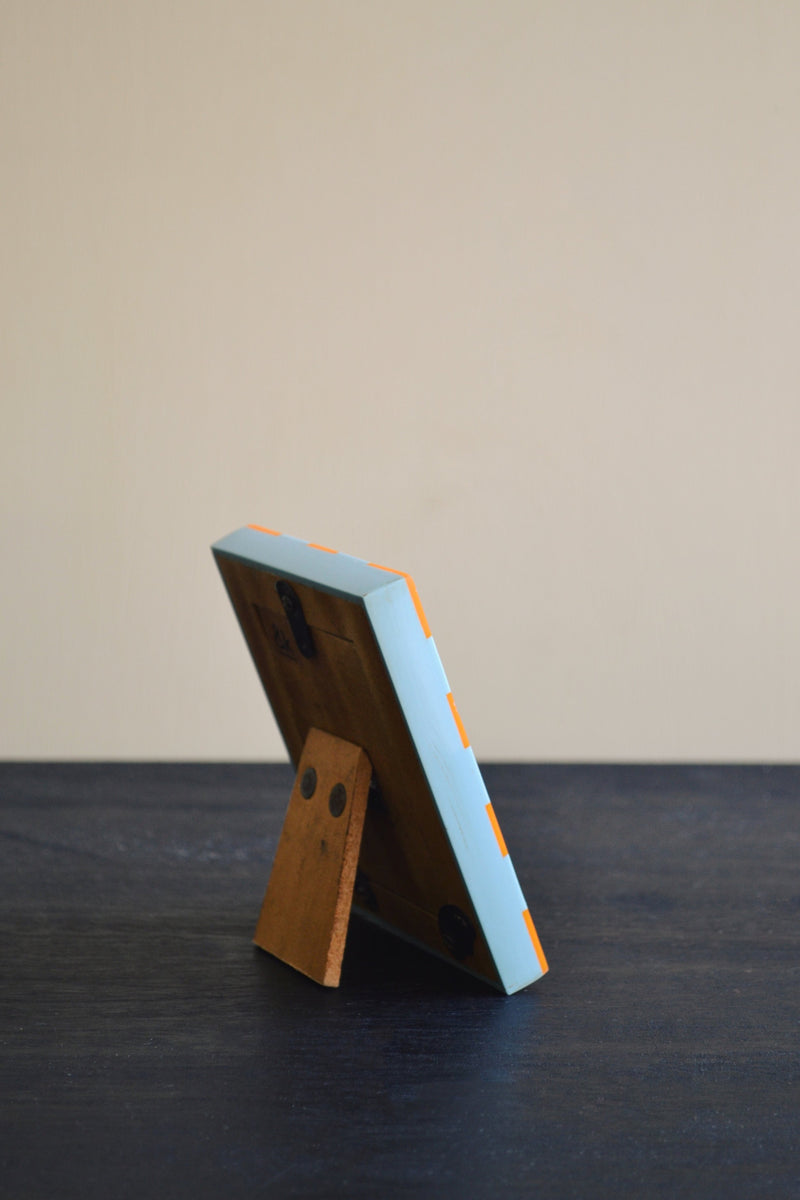 Small Check Photo Frames - Two Colours Available