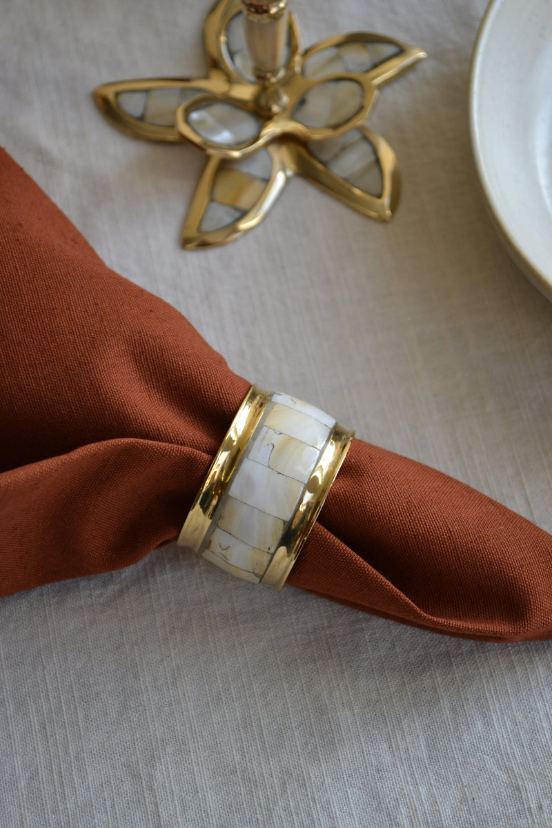 Set of Four Classic Pearl Napkin Rings