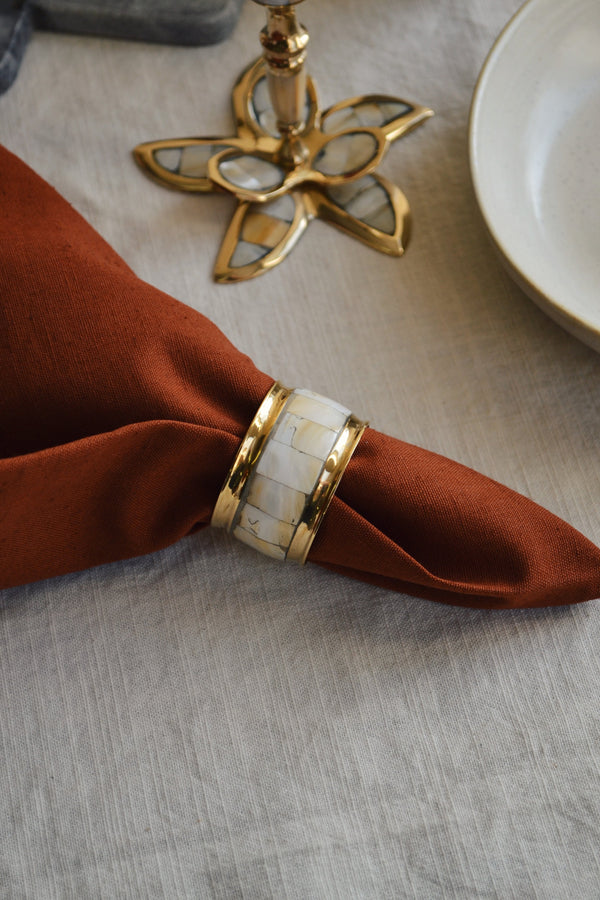 Set of Four Classic Pearl Napkin Rings