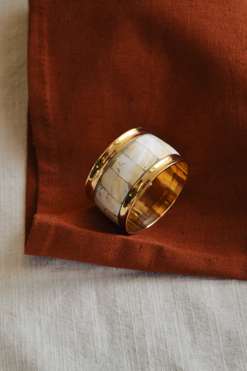 Set of Four Classic Pearl Napkin Rings