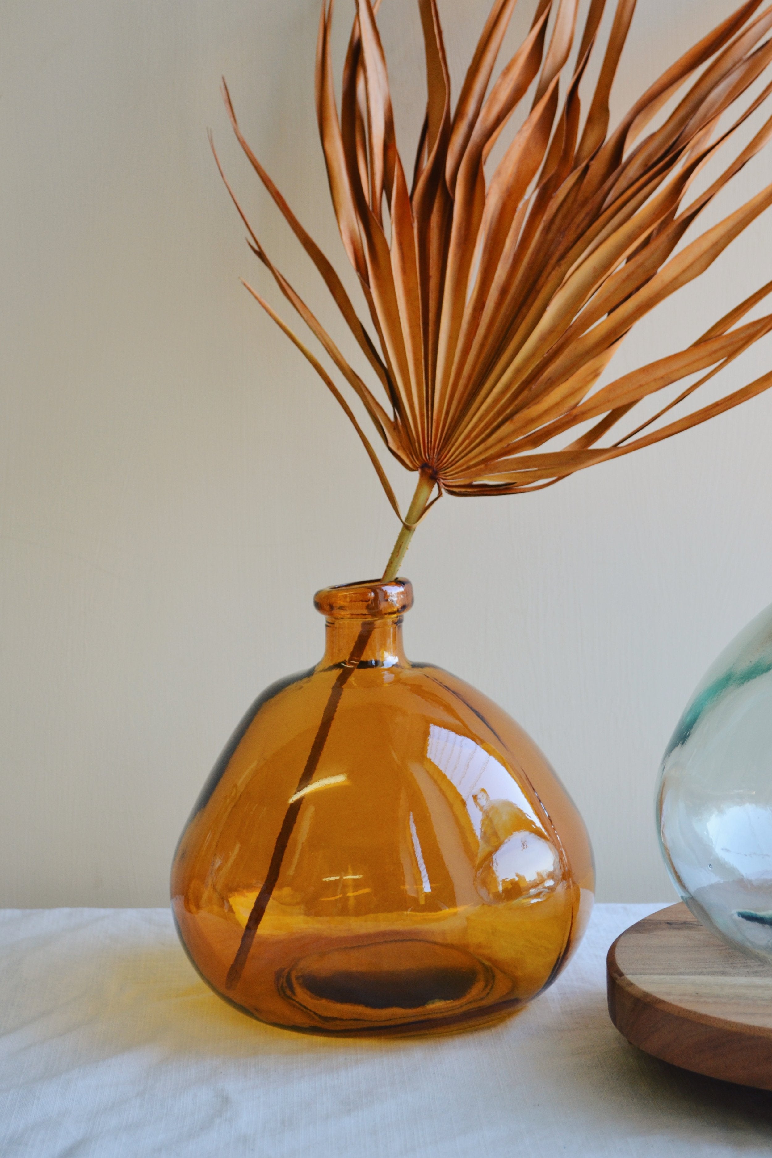 Large Recycled Glass Bubble Vase Four Colours Available Spicer and Wood