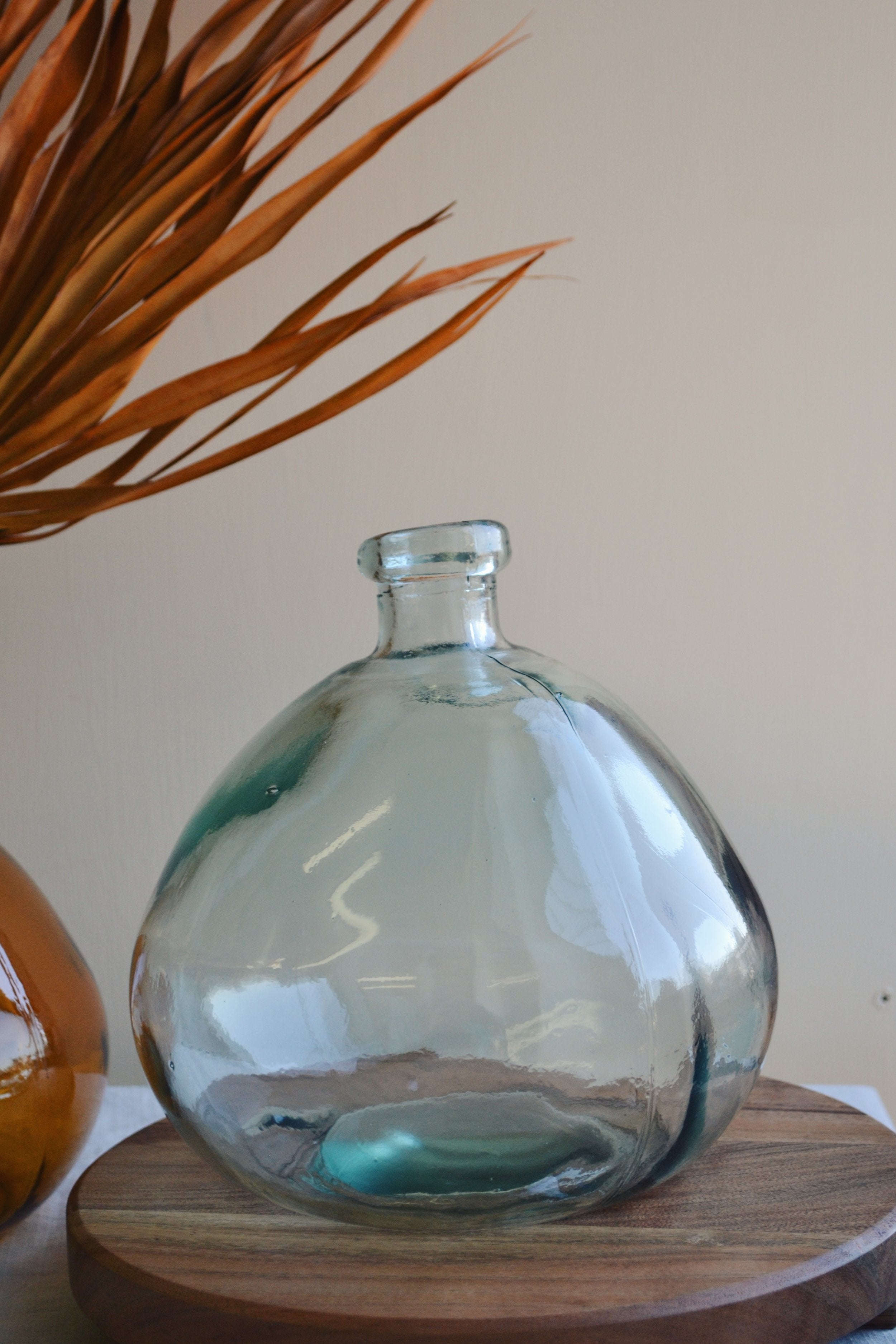 Large Recycled Glass Bubble Vase Four Colours Available Spicer and Wood