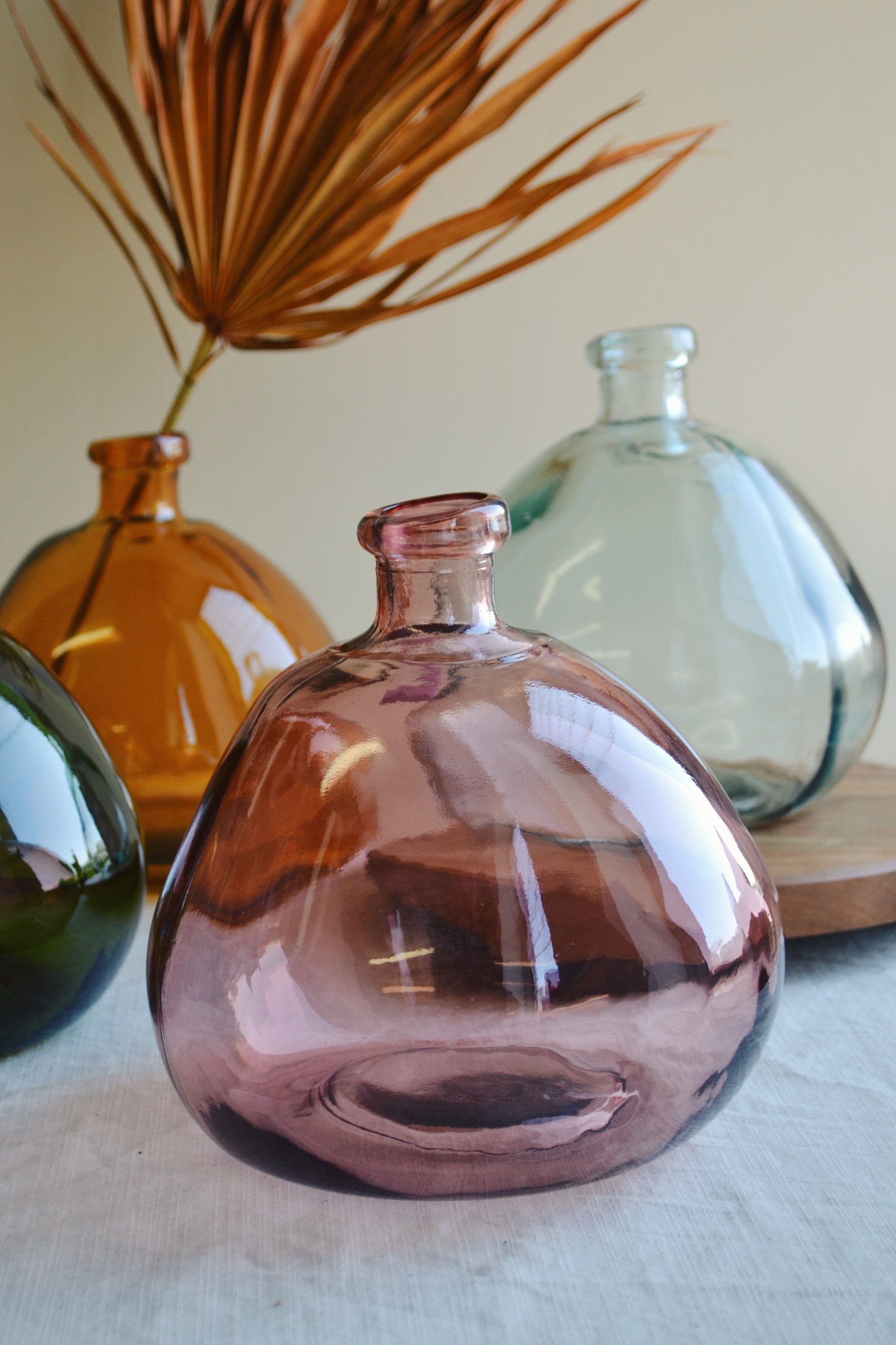 Large Recycled Glass Bubble Vase Four Colours Available Spicer and Wood