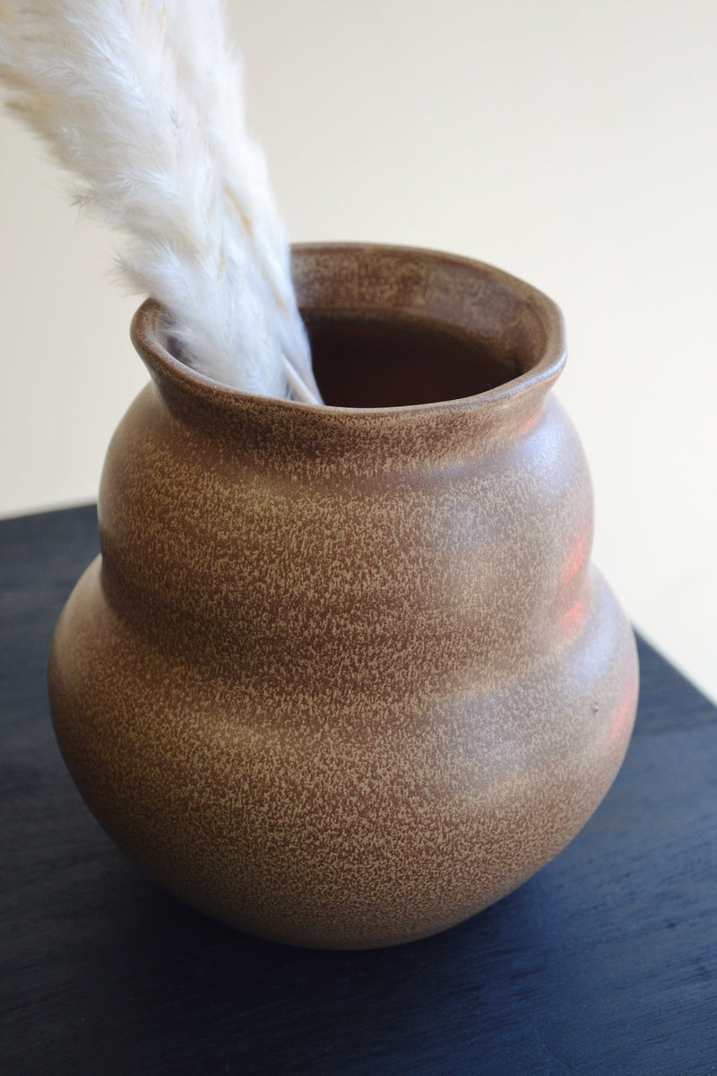 Brown China Clay Vase - Two Sizes Available