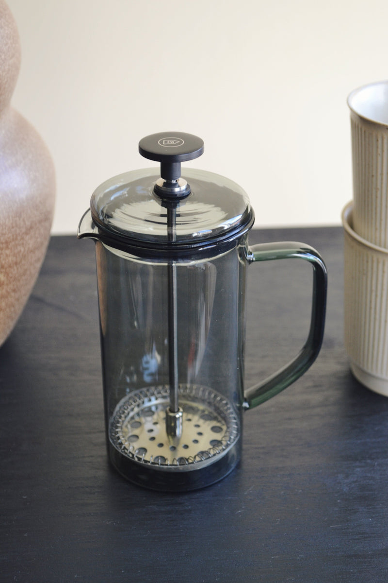 Small Smoked Glass Cafetiere