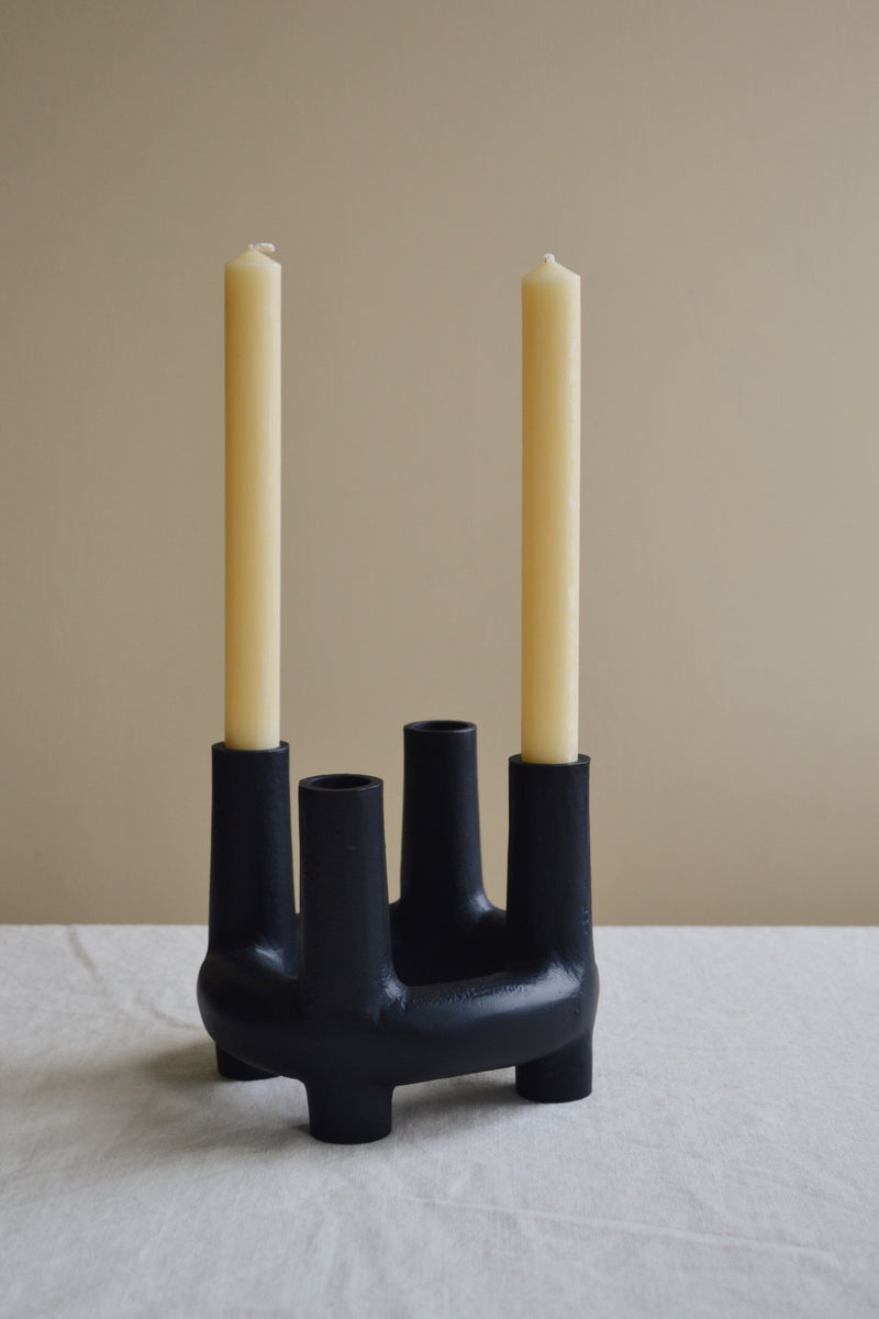 Circular Black Candle Holder II