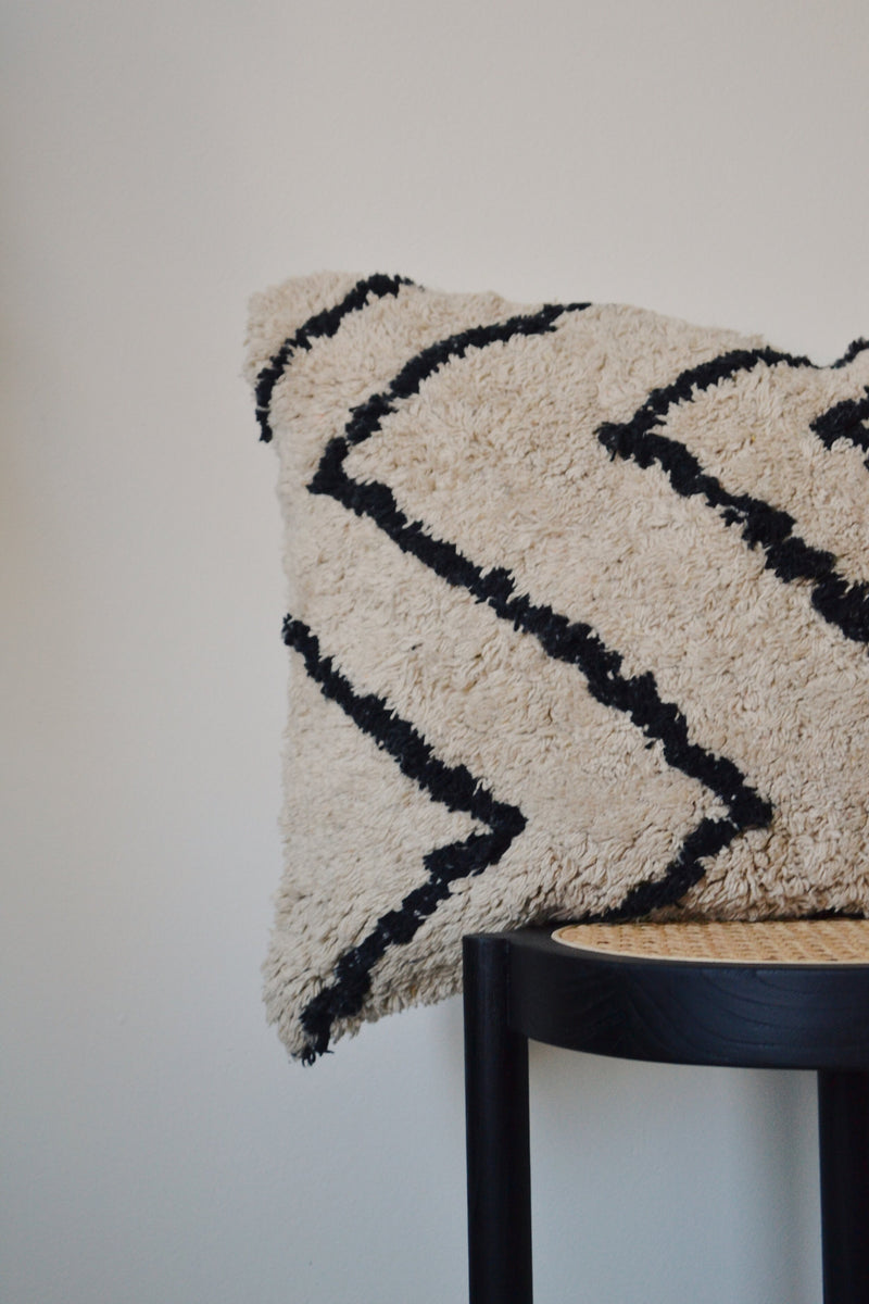 Cotton Zig Zag Rectangular Cushion