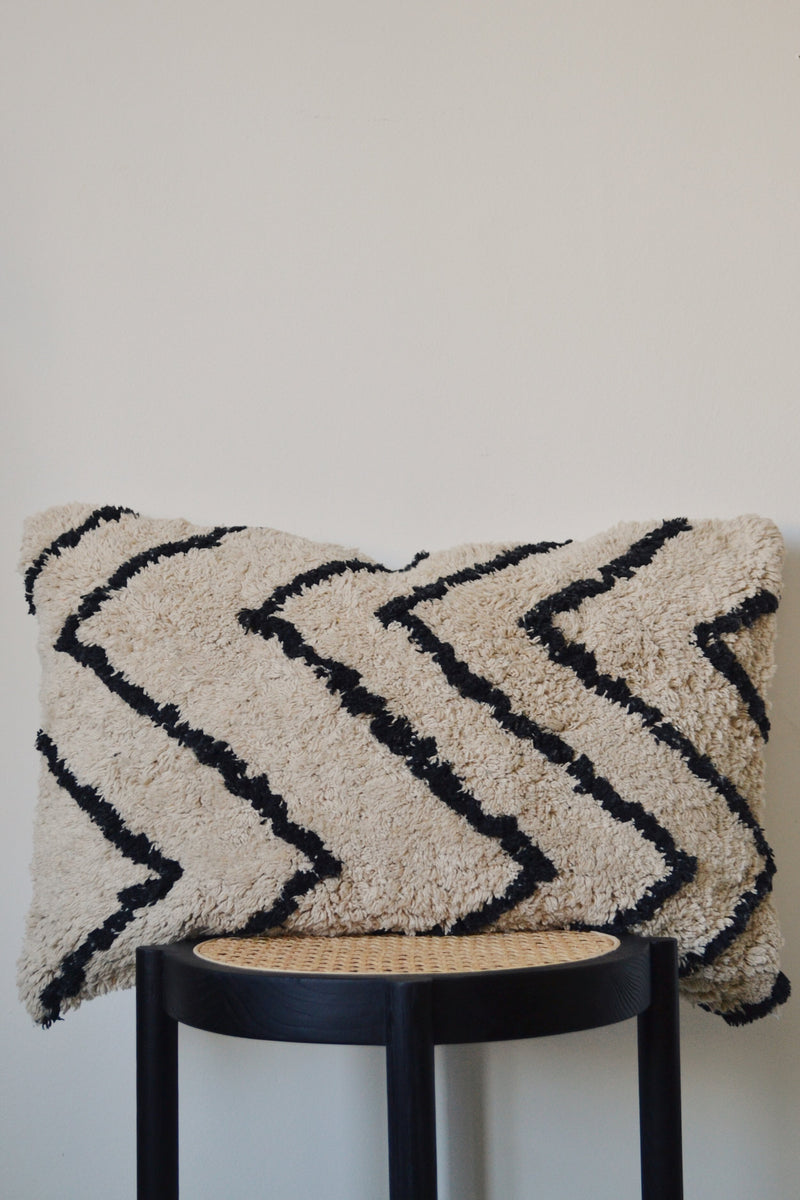 Cotton Zig Zag Rectangular Cushion