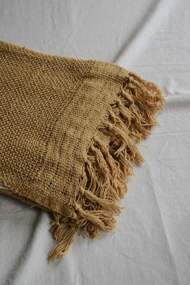 Mustard Recycled Cotton Throw