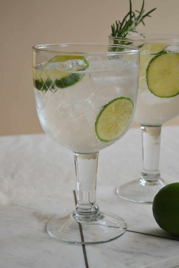 Hand Etched Gin Glass