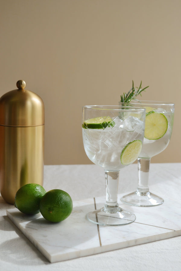 Hand Etched Gin Glass