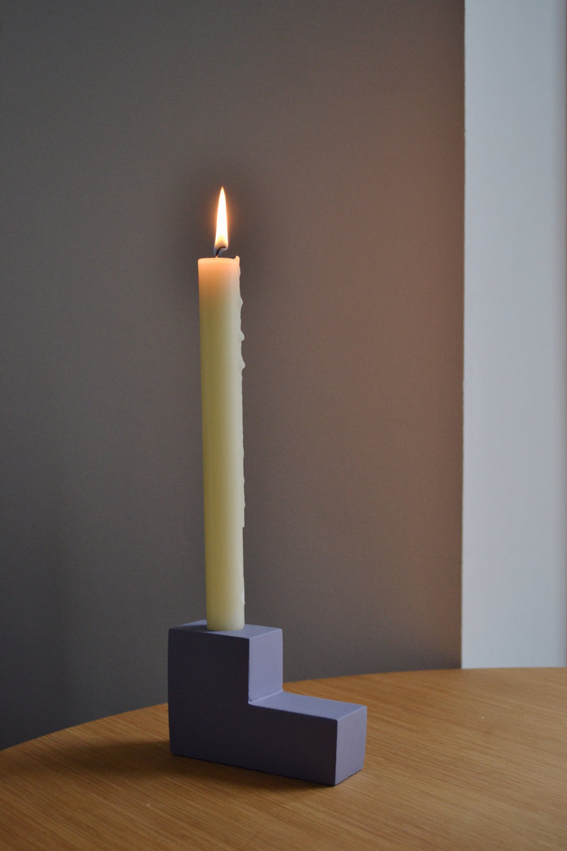 Concrete Stairs Candle Stand - Lilac