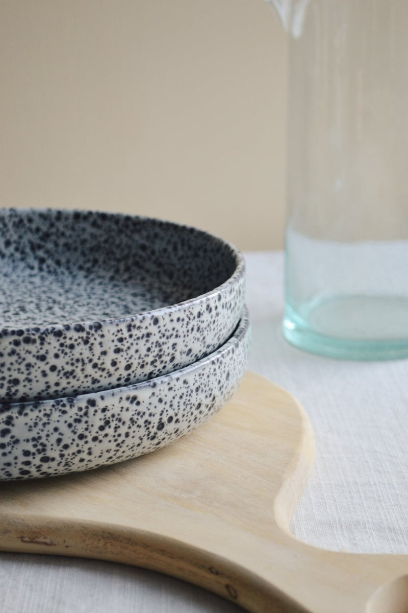 Set of Two Cream Deep Plates