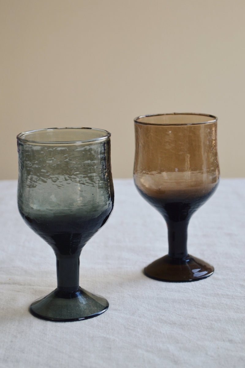 Hammered Wine Glass - Two Colours Available