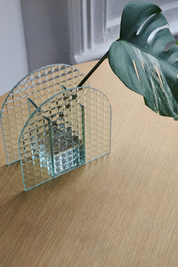 Grid Clear Glass Vase