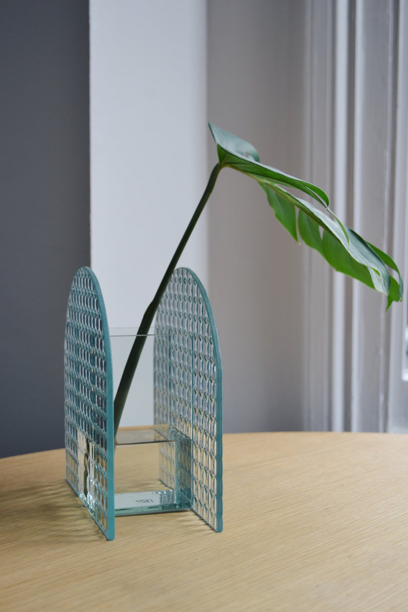 Grid Clear Glass Vase