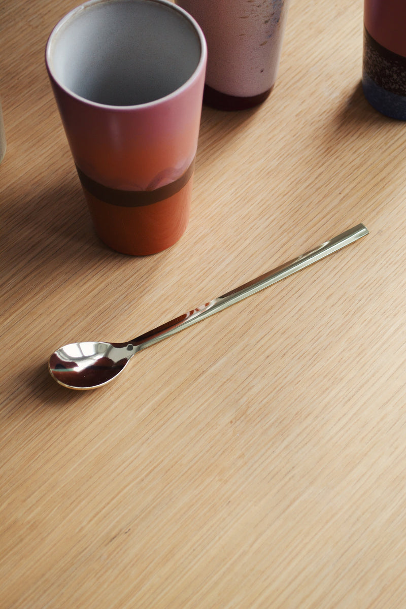 Shiny Gold Latte Spoon