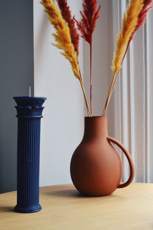 Navy Column Candle