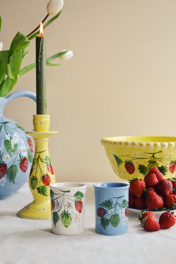 Strawberry Fields Ceramic Cups - Set of Two