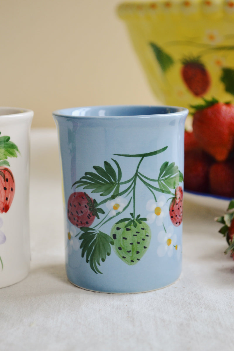Strawberry Fields Ceramic Cups - Set of Two