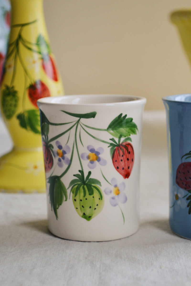 Strawberry Fields Ceramic Cups - Set of Two